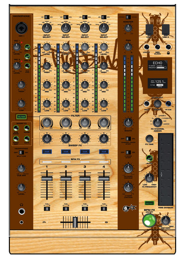 Denon DJ X 1800 Skin Thudrumble Wood